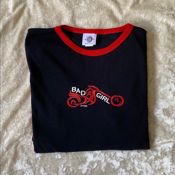 NWOT Bad Girl Long Sleeve T-Shirt with 🔥 Accents - Picture 4 of 4